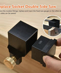 Pro Grade Dovetail Jig Marker And Saw Gauge Set For Woodworking And Furniture Building With Eight Versatile Modules, black saw gauge detailed view.