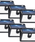 6 Pack Solar Motion Sensor Outdoor Lights Ultra Bright Waterproof Security Lighting With Three Modes for home use