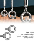 M20 Marine Grade 316 Stainless Steel Eye Bolts in dock installation and close-up view, 2 Pack