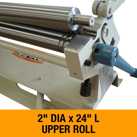 Heavy Duty Built Like A Tank 24 Inch Slip Roll Rolling Machine Knocks Out 20 Gauge Mild Steel Sheets With Rock Solid 1 To 1 Gear Precision And Quick Open Lever Design For Stress Free Wire Bending And Fabrication