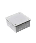4X4X3 Inch White PVC Junction Box For Electrical Conduit, Heavy Duty Plastic Junction Box With Pre Molded One Half Inch And Three Quarter Inch Knockouts