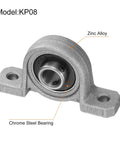 Two KP08 Pillow Block Bearings 8mm Bore Zinc Alloy Flange Mount Housing ABEC 3 P6 Precision, Rustproof And Durable Shaft Support