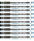 10 Piece 1/8 Inch Masonry Drill Bit Set With Cross Tungsten Carbide Tips And Hex Shank for tile, brick, glass, and more.
