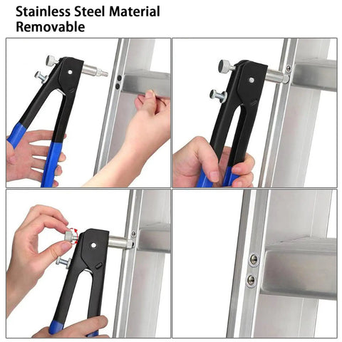 Portable Manual Rivet Gun Kit Made From Heavy Duty Stainless Steel And Durable Aluminum Alloy For Woodworking Home Projects And Diy Repairs That Are Super Easy To Grip And Use Effectively Today, ladder repair use