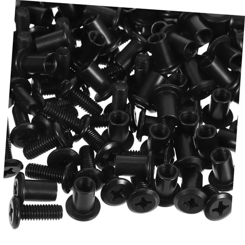 No Sweat Setup Top Shelf Bed Screw And Bolt Set For Furniture Frames Cabinet Joints 170 Piece Heavy Duty Connecting Hardware Kit black screws