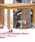 Wooden table with Beefed Up Heavy Duty 2 Inch Wheel Casters With Five Sixteenth By One And A Half Inch Long Stem 600 Lb Capacity 360 Degree Swivel Double Ball Bearing Wet Dry Vacuum Replacement Casters Red Set Of Four suitable for multiple floors.