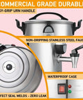 Beefy 100 Cup Commercial Coffee Urn With 1300W Quick Brew Heavy Duty Stainless Steel Double Wall Industrial Electric Percolator