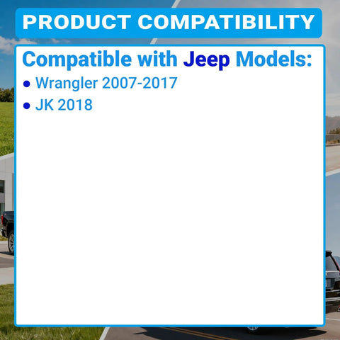 Product compatibility for Jeep Wrangler Front Steering Linkage Adjusting Sleeve Drag Link Tie Rod Suspension Kit Heavy Duty Upgrade For 2007 2017 JK And 2018 3.6L 3.8L Replaces DS800982A; fits Wrangler 2007-2017 and JK 2018