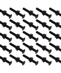 25 Piece M5 Carriage Bolt And Flange Nut Set, Stainless Steel 304 Rust Resistant Fasteners For Agricultural Equipment Storage Racks And Furniture Assembly, Non Slip Grip And Heavy Duty Security, black bolts