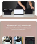 Electric Portafilter Cleaner With Zero Headache Grounds Knock Box for Espresso, showing detachable units in black and white.