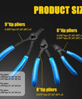 12-Piece Snap Ring Pliers Set For Internal And External Retaining Rings, Pro-Grade Heavy-Duty Convertible Pliers With Four Tip Sizes