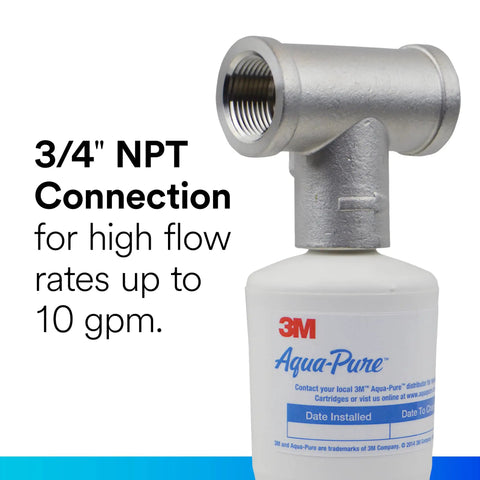 Whole House Scale Inhibition Inline Water System AP430SS with 3/4" NPT connection for up to 10 gpm flow.
