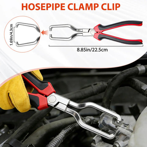 Six-Piece Fuel Line Pliers Set For Hose Clamps And Fluid Lines With 30-Degree Disconnect Pliers And Flat Hose Clamp Pliers