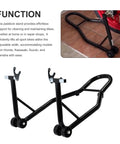 Heavy Duty Motorcycle Rear Wheel Lift Stand For Universal Sport Bikes Swingarm Spool Paddock Stand Combo with black steel frame