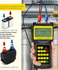 Handheld Ultrasonic Flowmeter Clamp On Portable Liquid Flow Meter With S1 M2 Transducers For Copper And PVC Pipe DN15 To DN700mm