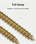 Flat Head Wood Screws Set Assortment 360 Pieces With Phillips Driver Bit Self Tapping Screws For Wood And Metal Zinc Plated Countersunk Full Thread Easy To Install Durable Bit Included Ideal For DIY Home Projects. Gold self-tapping wood screws with sharp tips