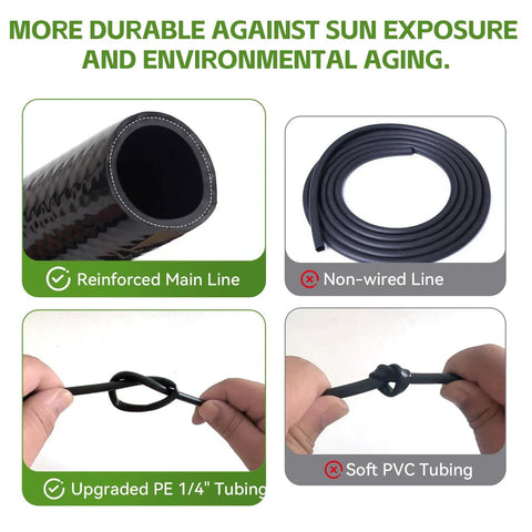 All In One 240 Foot Drip Irrigation Kit With Quick Connects For Raised Beds And Greenhouses Includes Half Inch Main Hose