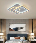 Dimmable Acrylic Ceiling Light With Remote Control Dope Modern LED Fixture Close To Ceiling Square Chandelier 72W in bedroom