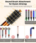 Upgraded 2.3inch Round Volumizing Brush Attachment For Dyson Airwrap HS01 HS05 HS08 Model, Delivers Serious Volume, Smooths Dry Hair