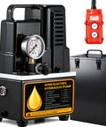 Beefy Electric Hydraulic Pump Power Pack 70 MPa Two Stage System 110V with 2L Oil Capacity shown with control unit
