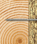 Power Fast II Wood Screws 4 X 25 Mm installed in wood, showing the triple threaded tip and zinc finish for quick entry and secure fastening.