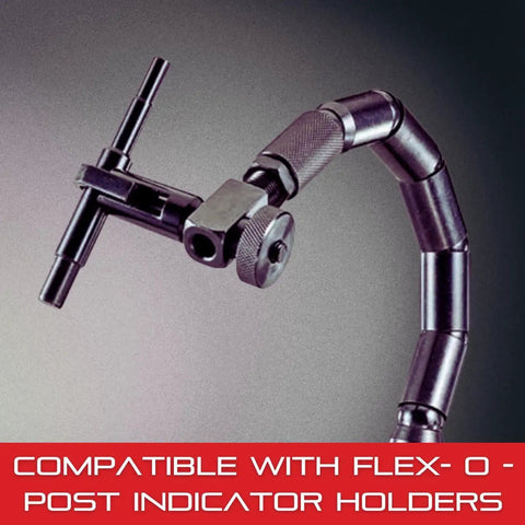 Indicator Holding Rod For Magnetic Base Indicator Holder 3 Eighths Inch Diameter, 3 Inch Length, mounted on flex arm