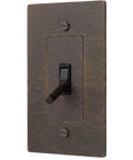 Superb Quality Solid Brass Antique Toggle Dimmer Switch With Top Shelf Wall Plate Vintage Light Cover For House Reno Projects, close-up view