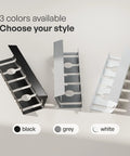Under Desk Cable Management Tray Set Of 2 in black, grey, and white, showing beveled design and color options for office use.