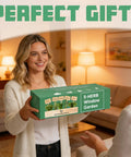 Woman gifting Indoor Herb Garden Starter Kit With Basil Parsley Rosemary Thyme And Mint Includes Planter Box Soil Discs Planters