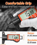 Digital Tire Tread Depth Gauge With Large LCD Display Inches Millimeters And Fraction Conversion, Easy Zeroing, Accurate Tread Depth Tool