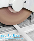 White Abs Plastic Rod 30mm By 200mm Round Solid Bar being cut with a circular saw for Diy Model Making And Architecture Projects