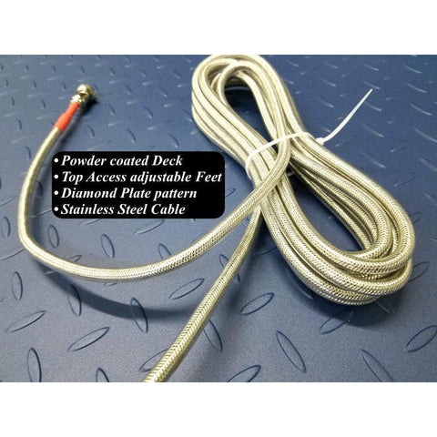 Heavy Duty 60 By 84 Inch Industrial Floor Scale Built For Knucklebusting Pallets And Livestock Weighing Handles 20000 Lbs With Dead On Five Pound Accuracy Zero Hassle Design on a powder coated deck with stainless steel cable.