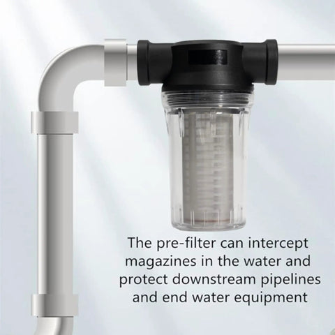 1 Inch 80 Mesh Water Pump Strainer Filter For Heavy Duty High Pressure Washers Sediment Filter Attachment With Transparent Twist On Bowl 1 Inch NPSM Inlet Outlet Stainless Steel Screen Easy Clean Design mounted on pipe