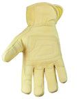 Leather Ground Utility Gloves For Men With Kevlar Lined Protection Cut Puncture Resistant Flame Resistant Arc Rated Tan Large 3D Dexterity