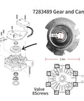 High Flow 1 Inch Water Softener Motor And Cam Gears Kit For Large Capacity Systems Replaces Multiple OEM Part Numbers With Screws