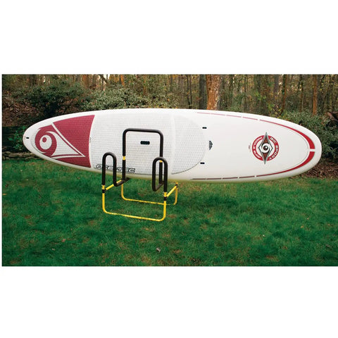 Double Up SUP Stand For Two Boards Holds Two Stand Up Paddle Boards Or Surfboards With Durable Foam Padding Yellow outdoors