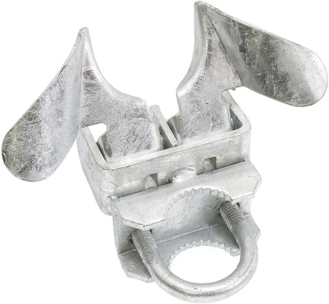 Chain Link Fence Butterfly Gate Latch 1 3/8" x 2" (1 7/8" OD) in silver metal with butterfly wings.