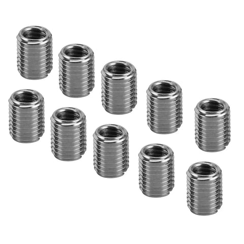 10Pcs Self Tapping Thread Inserts Kit M8x1 Male And M6x1 Female Threads With Extension Sleeve Conversion For Dope Solid Thread Upgrades And Quick Metal And Furniture Fixes, 303 stainless