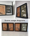 Kickass Heavy Duty Double Door Access Panel Cover With Screamin Sleek Black Beaded Frame showing flower design, open utility access.