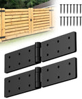 Heavy Duty Gate Hinges 2Pcs Deliver A Smooth 270 Degree Full Swing For Wood Fences And Barn Doors Rust Proof Steel Hardware.