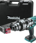 Makita XCS04Z 18V LXT Brushless Cordless Rebar Cutter With Spark Free Steel Rod Trimming Blade Tool Only Heavy Duty Power For Construction And DIY Projects High Efficiency Performance in protective case.