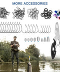 All In One 144 Piece Fishing Lure Kit With Tackle Box Included Including Crankbaits Spoons Jigs Soft Plastics Hooks Weights Pliers