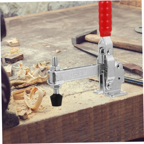 Two Piece Welding Toggle Clamps With Rubber Tips For Workshop And Woodworking Rust Resistant Iron Build Ergonomic Handle