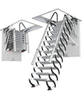 Heavy Duty Electric Pull Down Attic Ladder Featuring Rock Solid Handrails And Smooth Telescopic Ceiling Mount For A Dead Easy Loft Upgrade That Is A Total Game Changer, showcasing telescopic aluminum design.