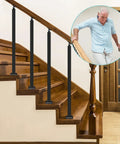 Heavy Duty Steel Stair Baluster Posts With Rust Resistant Black Finish And Quick Adjusting Brackets for safe stair railing support.