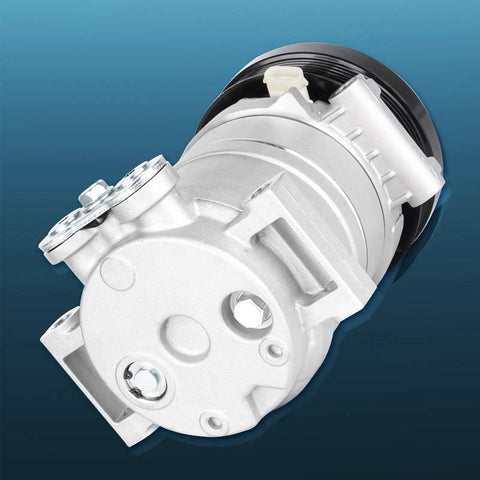 Oem Standard Heavy Duty Road Tough Ac Air Compressor With Clutch for trucks, showing metal casing and pulley details.