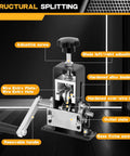 Dual Mode Wire Stripper Tool For Scrap Copper, Drill Powered And Manual Crank with structural splitting guide details