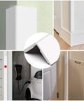 Heavy Duty Self Adhesive Wall Corner Protectors Featuring A Quick Peel And Stick Mount Plus Durable Pc Edge Guards in various home settings.
