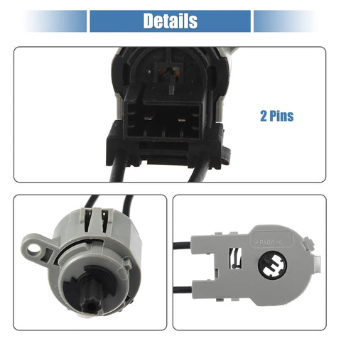 Premium A/C Heater Control Switch Replacement For Ford Focus 2000-2007 And Transit Connect 2010-2013 detailed view of 2-pin connector.