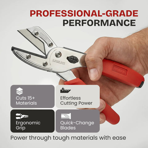 RONAN Multi-Cut quick-change utility cutter with red ergonomic handle and replaceable blades.